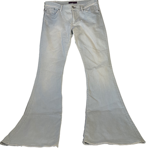Victoria Beckham Jeans 31/35 Slightly Distressed, Flare / Selvage Bottoms- Stars - Picture 1 of 10